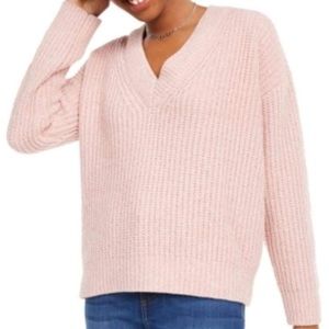 Hippie rose light pink vneck sweater